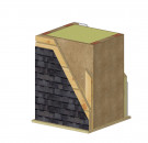Maquette n°2: mur ossature bois, isolation en paille